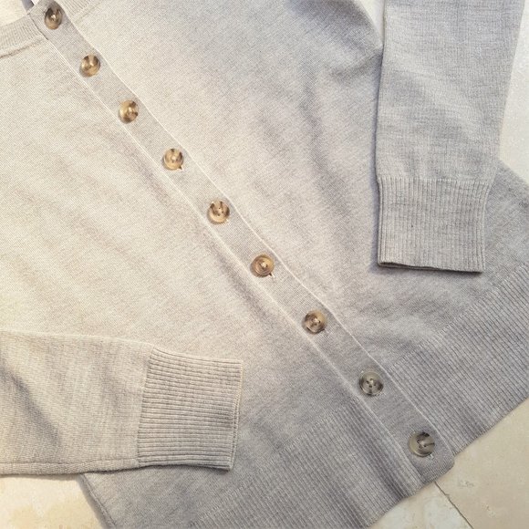 Banana Republic Oatmeal Merino Wool Cardigan - Picture 5 of 10